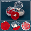 40Pcs Octagon Transparent Plastic Ring Boxes CON-CA0001-020-6