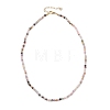 Natural Mixed Gemstone Faceted Round Beaded Necklaces for Women NJEW-JN06284-4