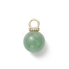 4Pcs 4 Styles Natural Amethyst & Green Aventurine & Rose Quartz & White Jade Pendants PALLOY-JF04936-2