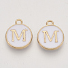Golden Plated Alloy Charms LS-ENAM-S118-01M-1