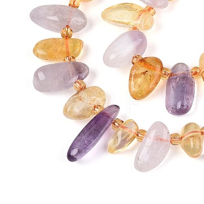 Natural Ametrine Beads Strands G-Z091-A41-1