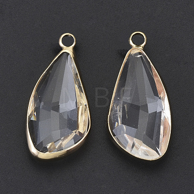 Transparent Glass Pendants GLAA-N038-10-1