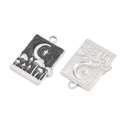 304 Stainless Steel Enamel Pendants STAS-K293-19P-04-1