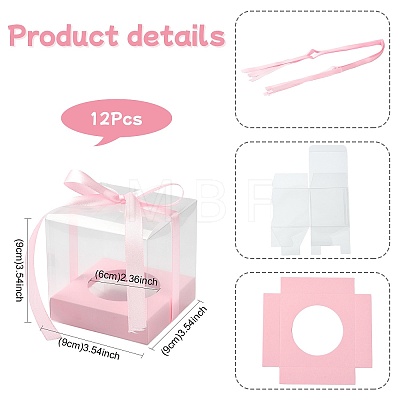 Square PET & Paper Bakery Box CON-FZC0002-004C-1