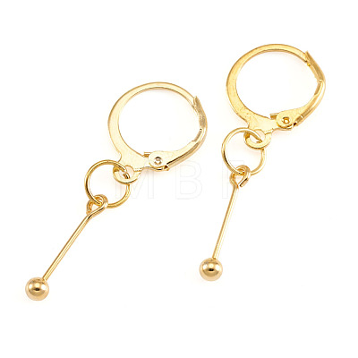 Brass Leverback Earring Findings EJEW-TAC00035-1