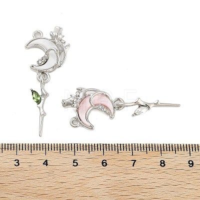 Rack Plating Alloy Rhinestone Pendants FIND-Z054-19P-1