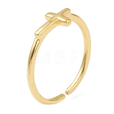 Brass Cuff Rings RJEW-L100-005G-1