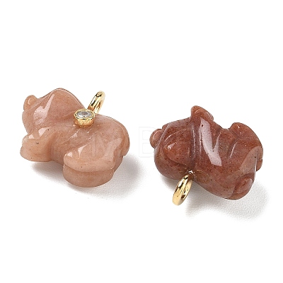 Natural Pink Aventurine Carved Pendants GG-CBA105B-03E-G-1