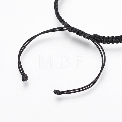 Adjustable Brass Braided Beaded Bracelets BJEW-JB03778-02-1