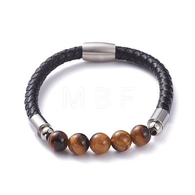 Unisex Leather Cord Bracelets BJEW-JB04852-1