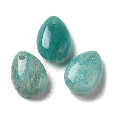 Natural Amazonite Teardrop Charms G-M410-01-02-1