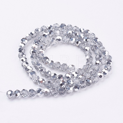 1 Strand Electroplate Glass Beads Strands X-EGLA-J042-6mm-H02-1