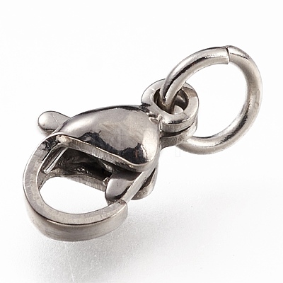 304 Stainless Steel Lobster Claw Clasps STAS-G240-01A-P-1