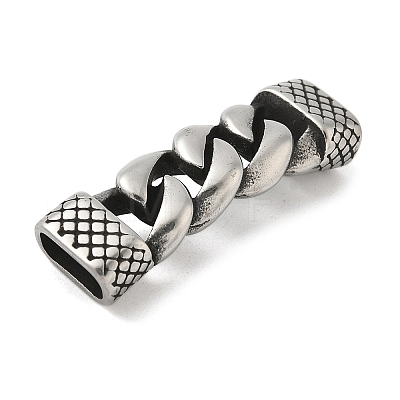 304 Stainless Steel Twisted Chain Connector Charms STAS-Z147-11AS-04-1