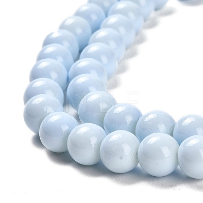 Painted Glass Bead Strands X-DGLA-S071-8mm-B15-1