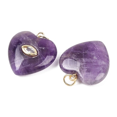 Natural Amethyst Pendants G-Z134-04E-1