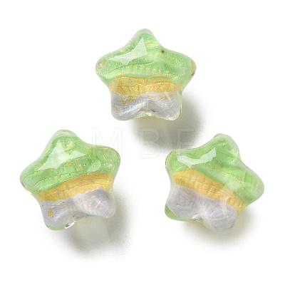 Gradient Color Transparent Hand-drawed Acrylic Beads TACR-P012-01B-11-1