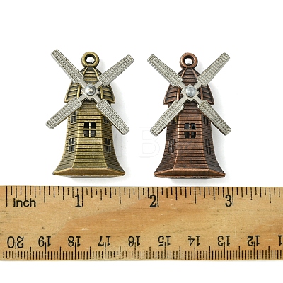 6Pcs 2 Colors Tibetan Style Alloy Pendants FIND-FS0002-56-1