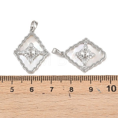 Brass Micro Pave Clear Cubic Zirconia Pendant Bails KK-H524-18P-1