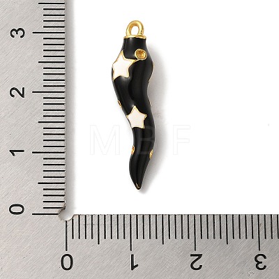 Rack Plating Brass Enamel Pendants KK-A229-29G-1