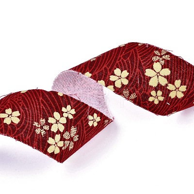 Japanese Kimono Style Floral Cotton Ribbon OCOR-I008-01B-03-1