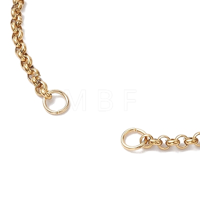 304 Stainless Steel Rolo Chain Bracelet Slider Making AJEW-JB01243-01-1