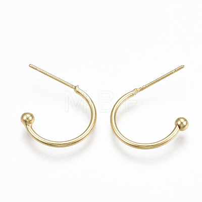 Brass Stud Earrings KK-S348-375-1