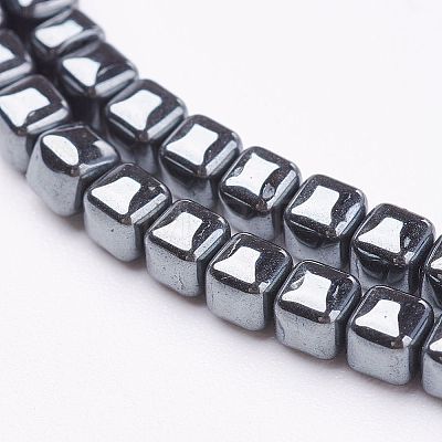 Non-magnetic Synthetic Hematite Beads Strands G-F396-34-3x3mm-1