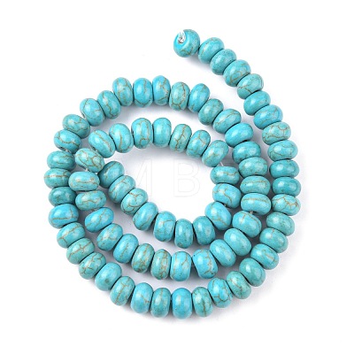 1 Strand Rondelle Synthetic Turquoise Beads Strands X-TURQ-G109-8x5mm-06-1