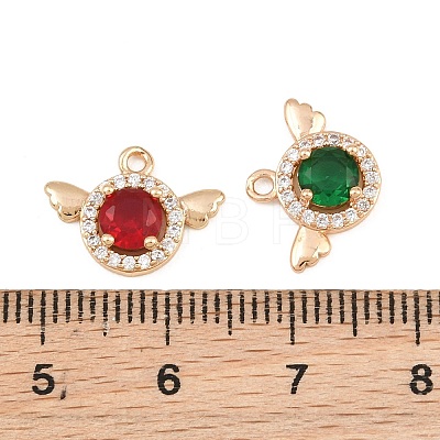 Brass Pave Cubic Zirconia Charms CU-CBA8183-02G-1