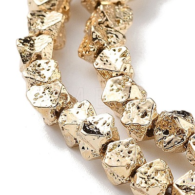 Electroplated Natural Lava Rock Beads Strands G-H303-A07-LG-1