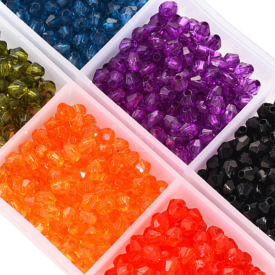 Transparent Acrylic Beads TACR-YW0001-4MM-04-1