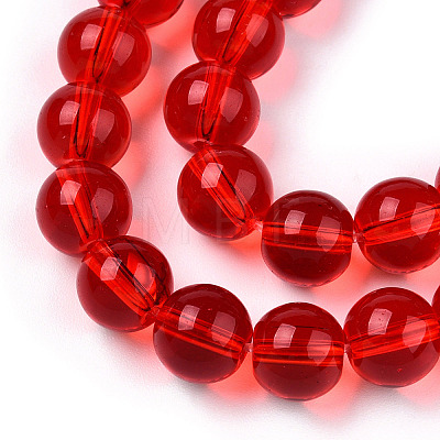 Transparent Glass Beads Strands GLAA-T032-T8mm-09-1