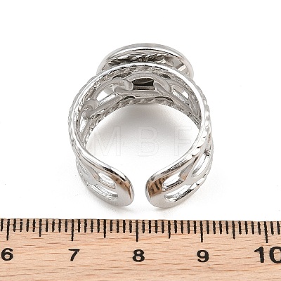 304 Stainless Steel Cuff Ring Components SA-CBA82C8-01D-P-1