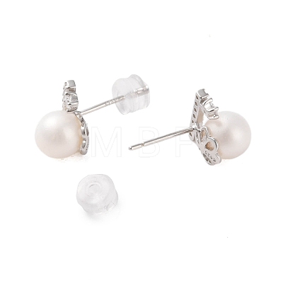 925 Sterling Silver Studs Earring EJEW-H002-23P-1