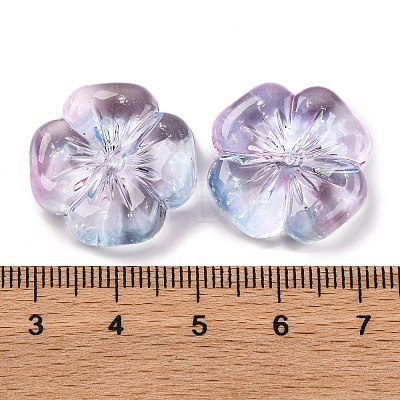 225Pcs Two Tone Transparent Acrylic Beads MACR-K359-26C-1