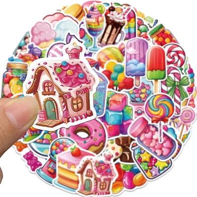 50Pcs PVC Waterproof Stickers PW-WGCBF4D-01-1