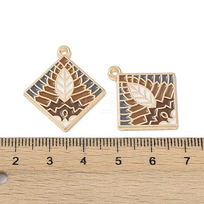 Rack Plating Alloy Enamel Pendants FIND-I038-04F-1