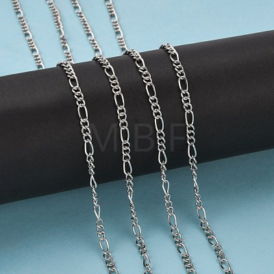 Platinum Plated Iron Figaro Chains Mother-Son Chains X-CHSM005Y-N-1