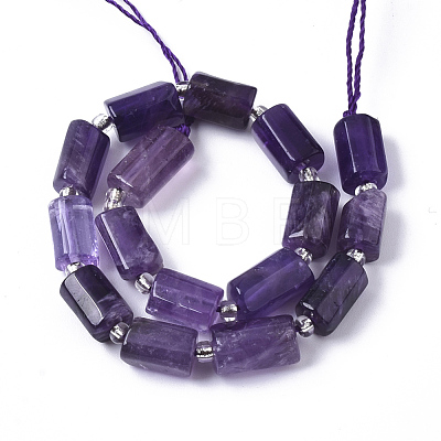 Natural Amethyst Beads Strands X-G-S345-8x11-004-1