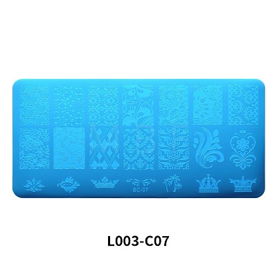 Non-Tarnish Lace Flower Stainless Steel Nail Art Stamping Plates X-MRMJ-L003-C07-1