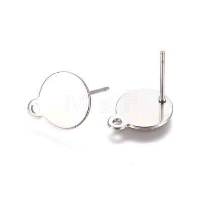 304 Stainless Steel Ear Stud Components STAS-I120-17B-P-1