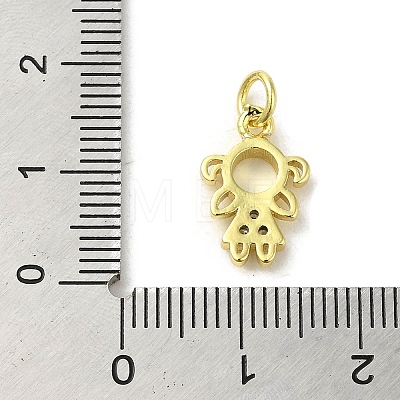 Brass Micro Pave Cubic Zirconia Charms KK-M283-18B-01-1