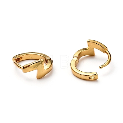 Brass Huggie Hoop Earrings EJEW-H121-03G-1