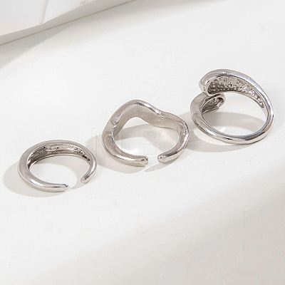 3Pcs Alloy Finger Rings Sets WG7802C-12-1