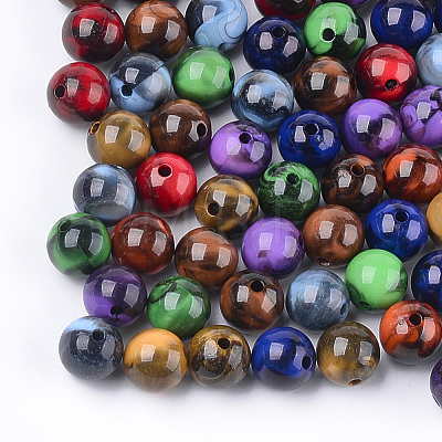 Acrylic Beads X-OACR-S029-018C-1