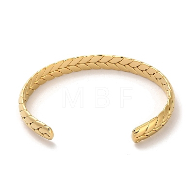 Golden 304 Stainless Steel Cuff Bangles for Women BJEW-C050-01E-G-1