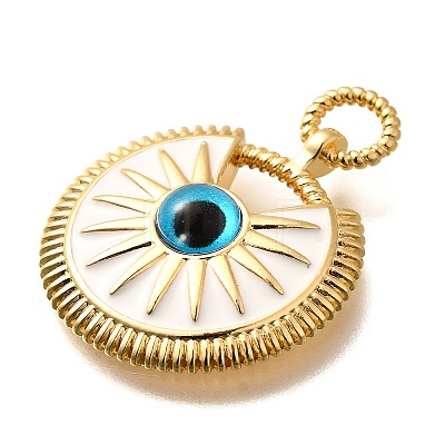 Brass Enamel Pendants KK-U055-12G-01-1