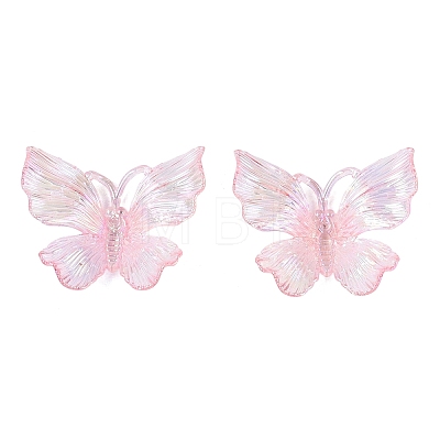 Transparent Plastic Pendants KY-N025-44B-1