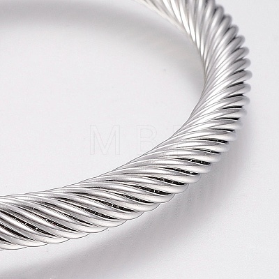 304 Stainless Steel Cuff Bangles Torque Bangles BJEW-H570-02GP-1